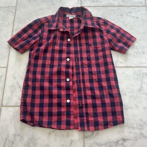 Old Navy boys Shirt - Red/orange and Navy. Size xs